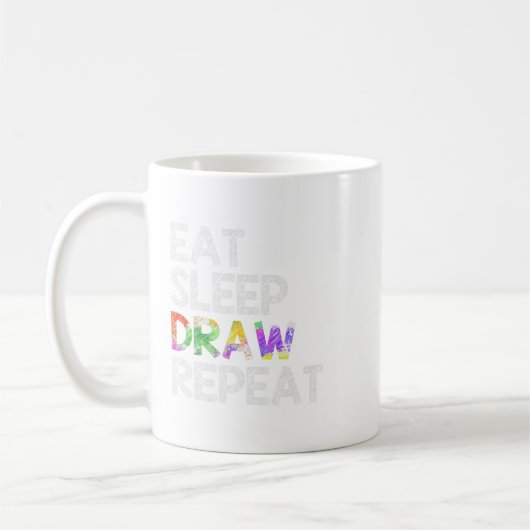 食べスリープの描画を繰り返しスケッおもしろいチの描画 コーヒーマグカップ (左)