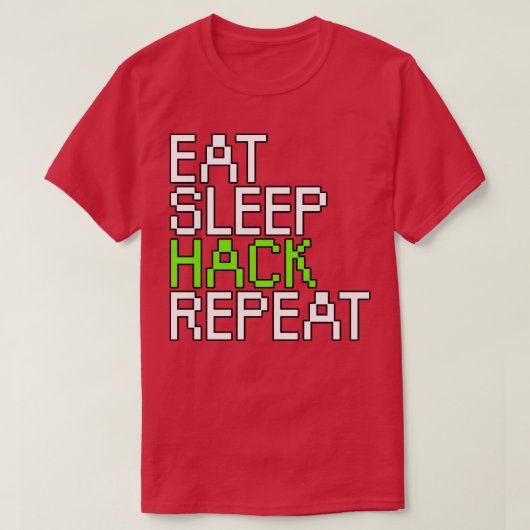食べスリープの繰り返し Tシャツ (デザイン正面)