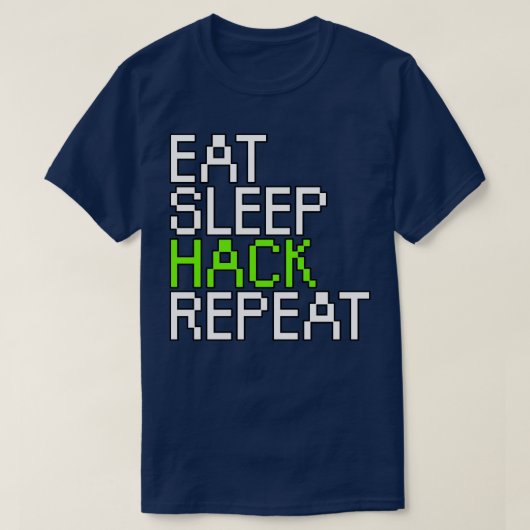 食べスリープの繰り返し Tシャツ (デザイン正面)