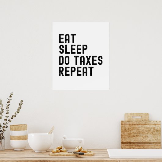 食べスリープは税金の繰り返し会計動揺して士 ポスター (キッチン)