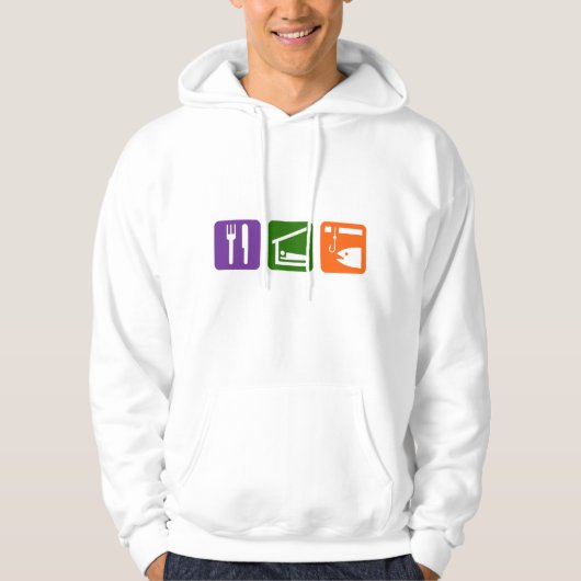 食べスリープアイス魚釣り パーカ (正面)