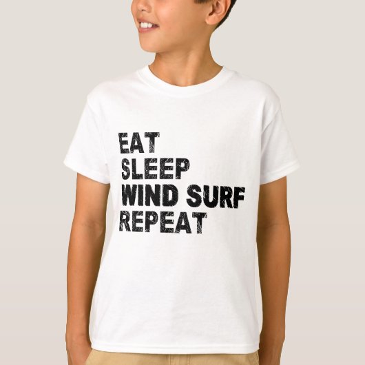 食べスリープウィンドサーフリピート Tシャツ (正面)
