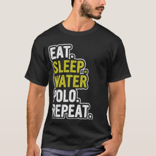 食べスリープウォータポおもしろいロサッカーポロスポーツ Tシャツ
