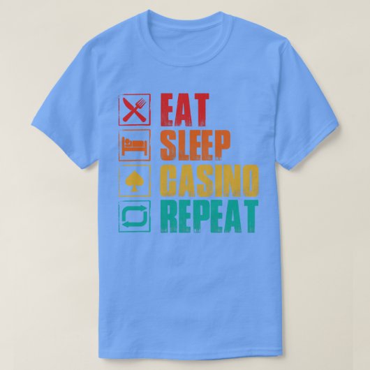 食べスリープカジノリピート Tシャツ (デザイン正面)