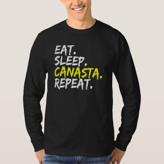 食べスリープカナスタリピートカードゲーム Tシャツ (正面)