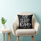 食べスリープキャンプリピおもしろいー クッション (椅子)