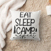 食べスリープキャンプリピおもしろいー クッション (ブランケット)