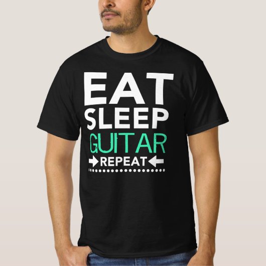 食べスリープギターリピート Tシャツ (正面)
