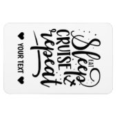 食べスリープクルーズリピおもしろいー マグネット (横)