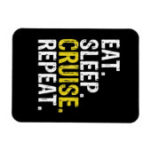 食べスリープクルーズリピート船ギフト マグネット (横)