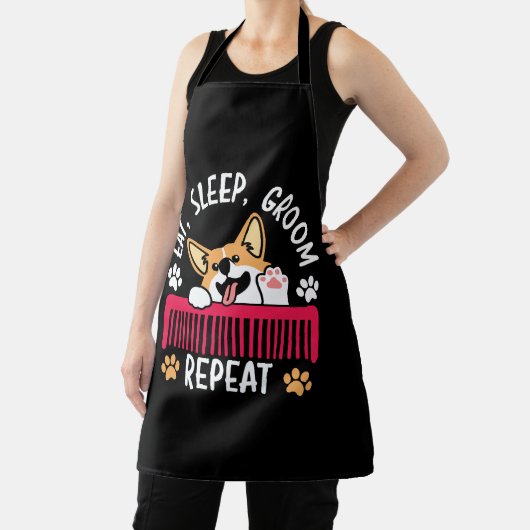 食べスリープグルームリピーターグルーミングドッグトリマー エプロン (インサイチュ)