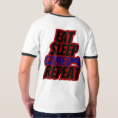 食べスリープゲームリピート – gamer life tee tシャツ (裏面フル)
