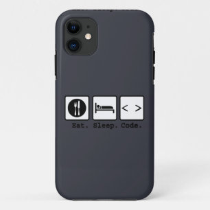 食べスリープコードおたく衣服 iPhone 11 ケース