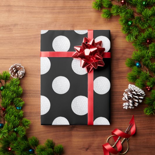 食べスリープゴルフラッピング紙 ラッピングペーパー (クリスマスギフト)