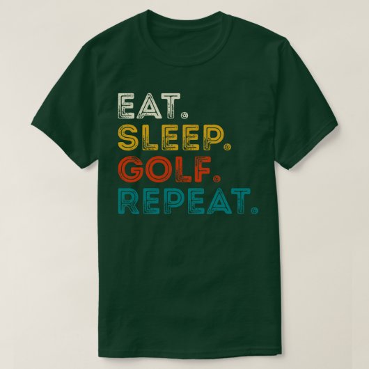 食べスリープゴルフリピート Tシャツ (デザイン正面)