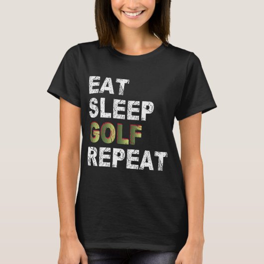 食べスリープゴルフリピート Tシャツ (正面)