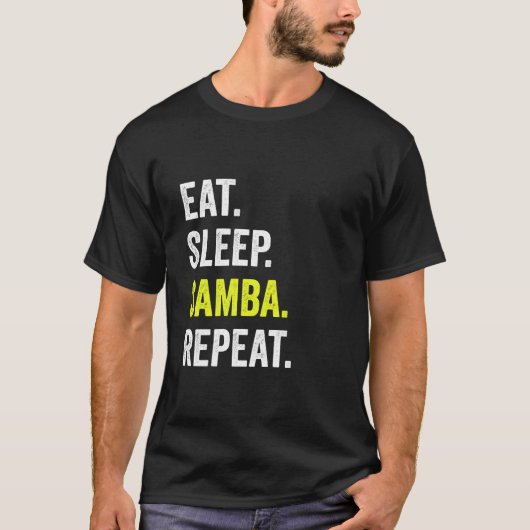 食べスリープサンバRepeat dance partner composition Samba Tシャツ (正面)