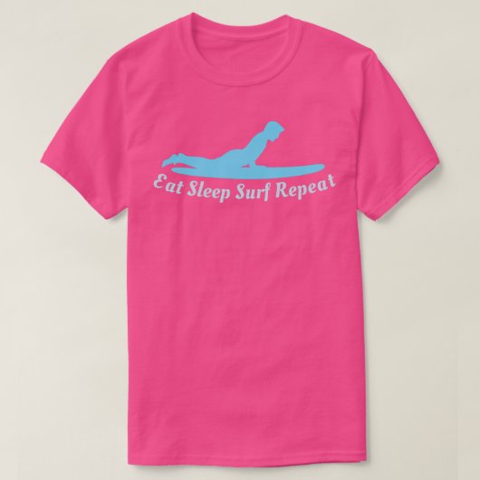 食べスリープサーフリピート Tシャツ (デザイン正面)