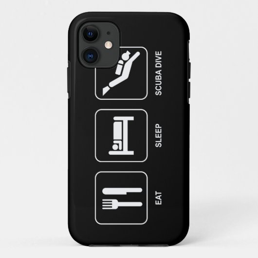 食べスリープスキューバダイブ Case-Mate iPhoneケース (裏面)