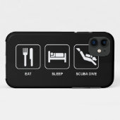 食べスリープスキューバダイブ Case-Mate iPhoneケース (裏面(横))
