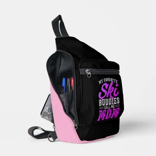 食べスリープスキースキはっきりしたー恋人デザイン スリングバッグ (見開き)