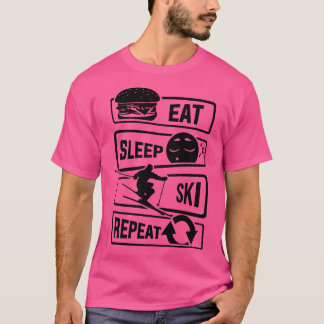 食べスリープスキースキー Tシャツ