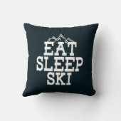 食べスリープスキータイポグラフィモダン クッション (裏面)