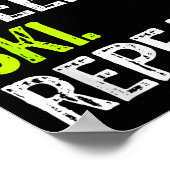 食べスリープスキーリピートのスキーヤーおもしろい恋人 ポスター (角)