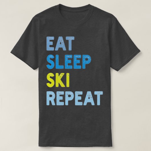 食べスリープスキーリピート Tシャツ (デザイン正面)