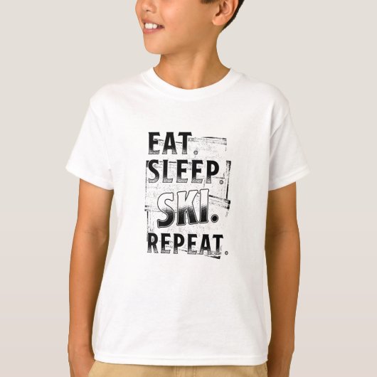 食べスリープスキーリピート Tシャツ (正面)