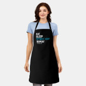 食べスリープスタックおもしろいXRP暗号化引用文ミーム エプロン (着用した状態)