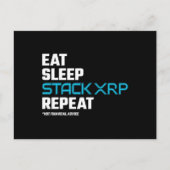 食べスリープスタックおもしろいXRP暗号化引用文ミーム ポストカード (正面)