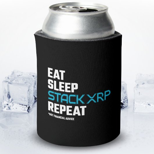 食べスリープスタックおもしろいXRP暗号化引用文ミーム 缶クーラー