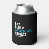 食べスリープスタックおもしろいXRP暗号化引用文ミーム 缶クーラー (缶正面)