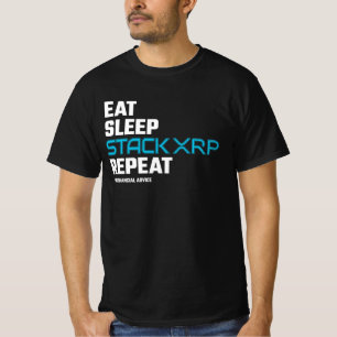 食べスリープスタックおもしろいXRP暗号化引用文ミーム Tシャツ