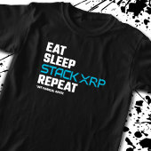 食べスリープスタックおもしろいXRP暗号化引用文ミーム Tシャツ