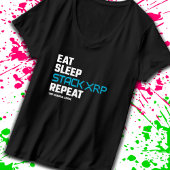 食べスリープスタックおもしろいXRP暗号化引用文ミーム Tシャツ