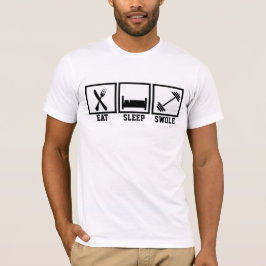 食べスリープスワールリフトウェイトジムトレーニング Tシャツ