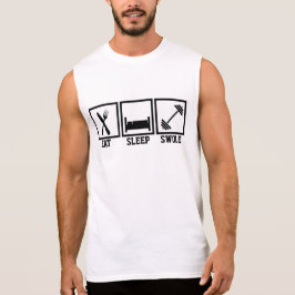 食べスリープスワールリフトウェイトジムトレーニング Tシャツ