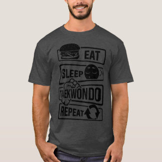食べスリープテコンドリピート武術アーツ武術Ar Tシャツ