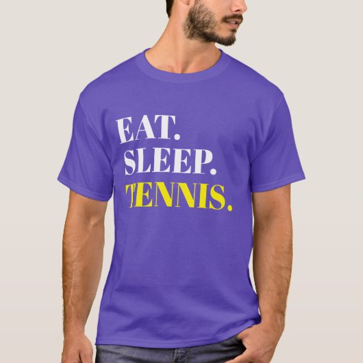 食べスリープテニスパープル Tシャツ (正面)
