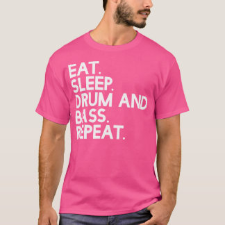 食べスリープドラムとバスリピート – 音楽 Tシャツ