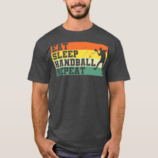 食べスリープハンドボールリピートレトロヴィンテージ動揺して Tシャツ