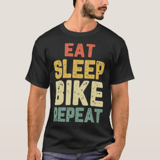 食べスリープバイクサイクリングサイクリング自転車ギフト Tシャツ