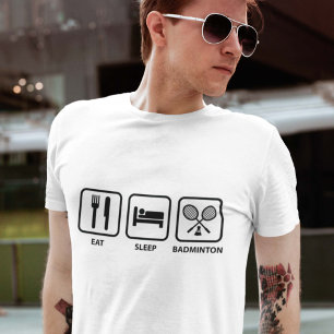 食べスリープバドミントン Tシャツ