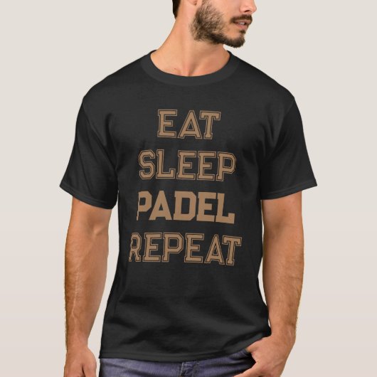 食べスリープパデルのリピートpaddelチームプレーヤー tシャツ (正面)