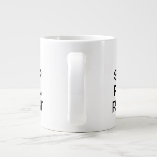 食べスリープパデルリピートパデルプレーヤープレーシンプルヤー ジャンボコーヒーマグカップ (裏面)