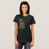 食べスリープパドルテニス中継アイディア Tシャツ (正面フル)