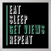 食べスリープビューの取得の繰り返し – 感動的 ポスター (正面)