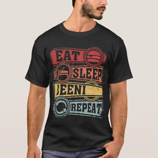 食べスリープビーニリピート Tシャツ (正面)